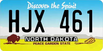 ND license plate HJX461
