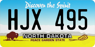 ND license plate HJX495