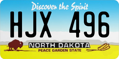 ND license plate HJX496