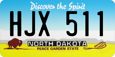 ND license plate HJX511