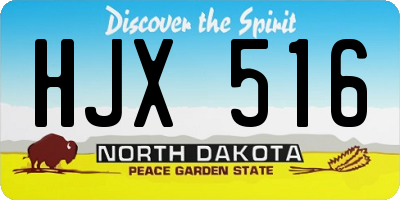 ND license plate HJX516