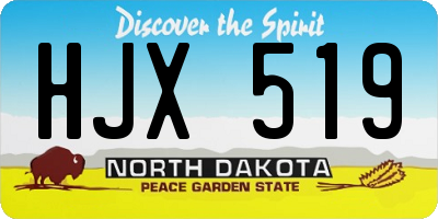 ND license plate HJX519