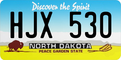 ND license plate HJX530