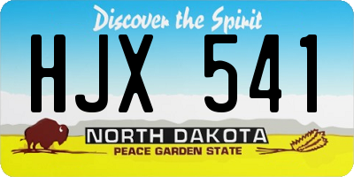 ND license plate HJX541