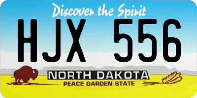 ND license plate HJX556