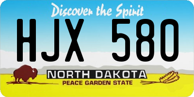 ND license plate HJX580