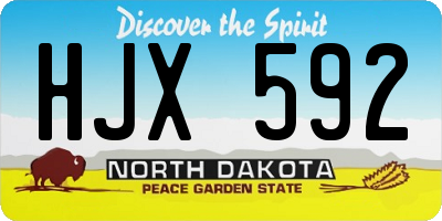 ND license plate HJX592