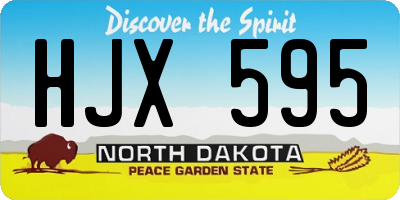 ND license plate HJX595