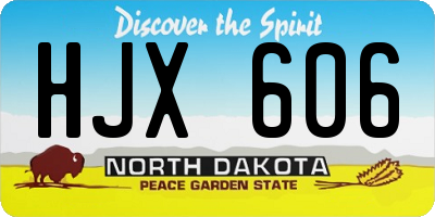 ND license plate HJX606