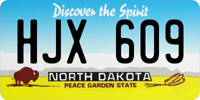 ND license plate HJX609
