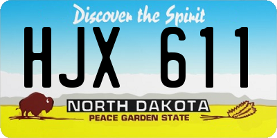 ND license plate HJX611