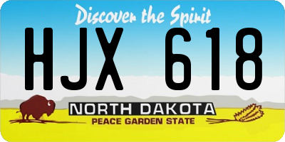 ND license plate HJX618