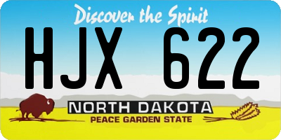 ND license plate HJX622