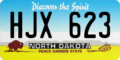 ND license plate HJX623