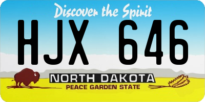 ND license plate HJX646