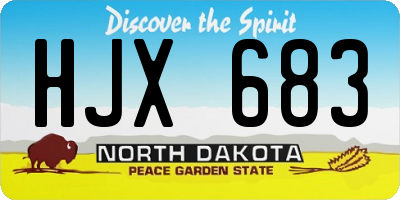 ND license plate HJX683