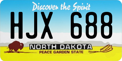ND license plate HJX688