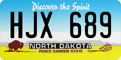 ND license plate HJX689