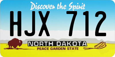 ND license plate HJX712