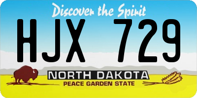 ND license plate HJX729