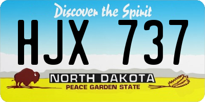 ND license plate HJX737
