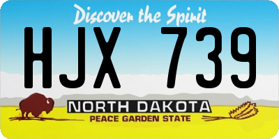 ND license plate HJX739