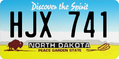 ND license plate HJX741