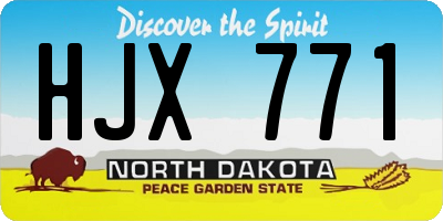 ND license plate HJX771