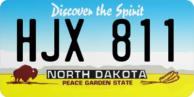 ND license plate HJX811