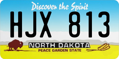 ND license plate HJX813
