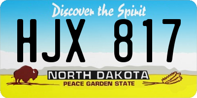 ND license plate HJX817