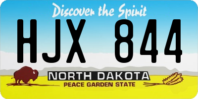 ND license plate HJX844