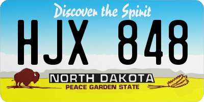 ND license plate HJX848