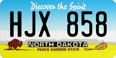 ND license plate HJX858