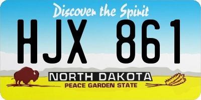 ND license plate HJX861