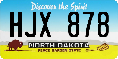ND license plate HJX878