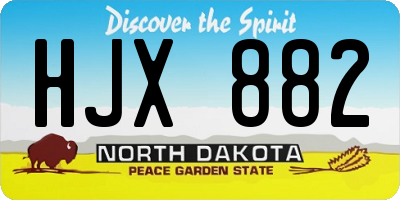 ND license plate HJX882