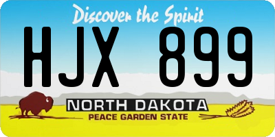ND license plate HJX899