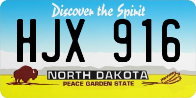 ND license plate HJX916