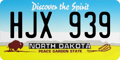 ND license plate HJX939