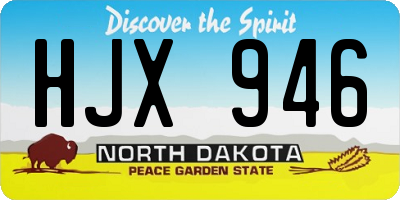 ND license plate HJX946