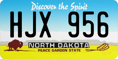 ND license plate HJX956