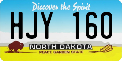 ND license plate HJY160