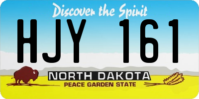 ND license plate HJY161