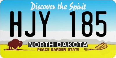 ND license plate HJY185