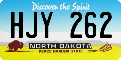 ND license plate HJY262