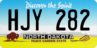 ND license plate HJY282