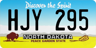 ND license plate HJY295