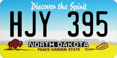 ND license plate HJY395