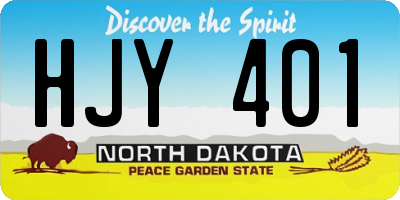 ND license plate HJY401